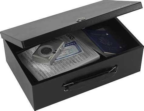 first alert 3031f deluxe locking steel security box black|Amazon.com: First Alert Security Box, Black : Office .